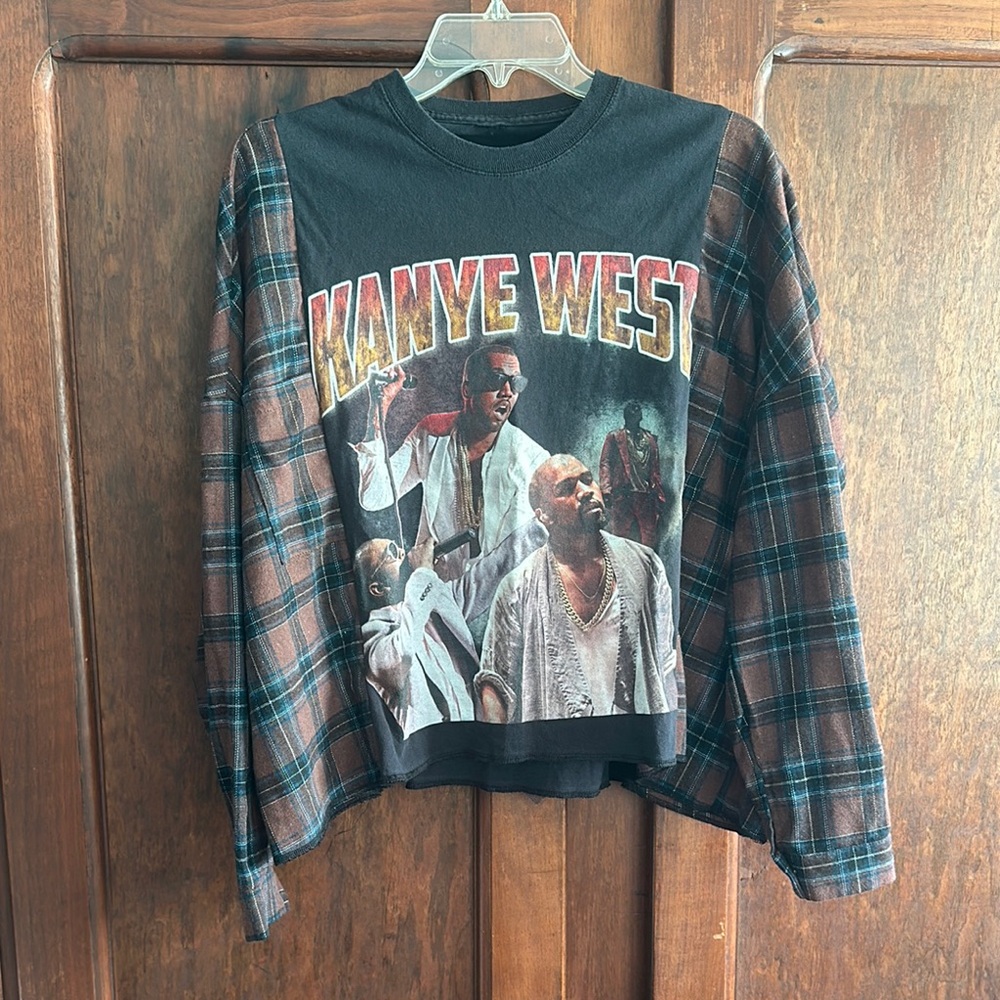 Upcycled Kanye West Flannel T.